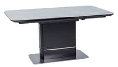 CASARREDO Jedálenský stôl Pallas rozkladacia čierna mat/sivý mramor