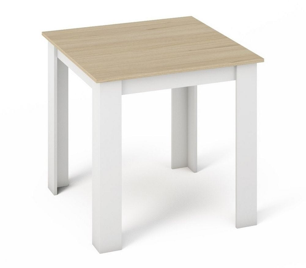 CASARREDO Jedálenský stôl MANGA 80x80 sonoma/biela