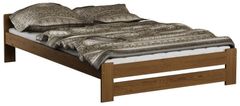 eoshop Drevená posteľ Niwa 180x200 + rošt ZADARMO (Farba dreva: Orech)