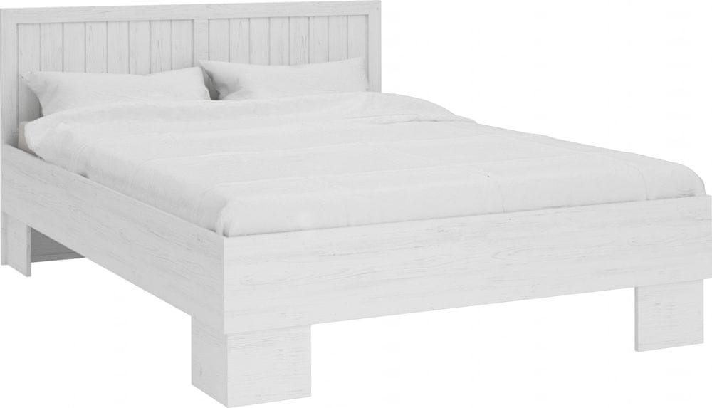 eoshop Manželská posteľ Provencia 1L, 160x200, biela borovica / dub lefkas, lamino