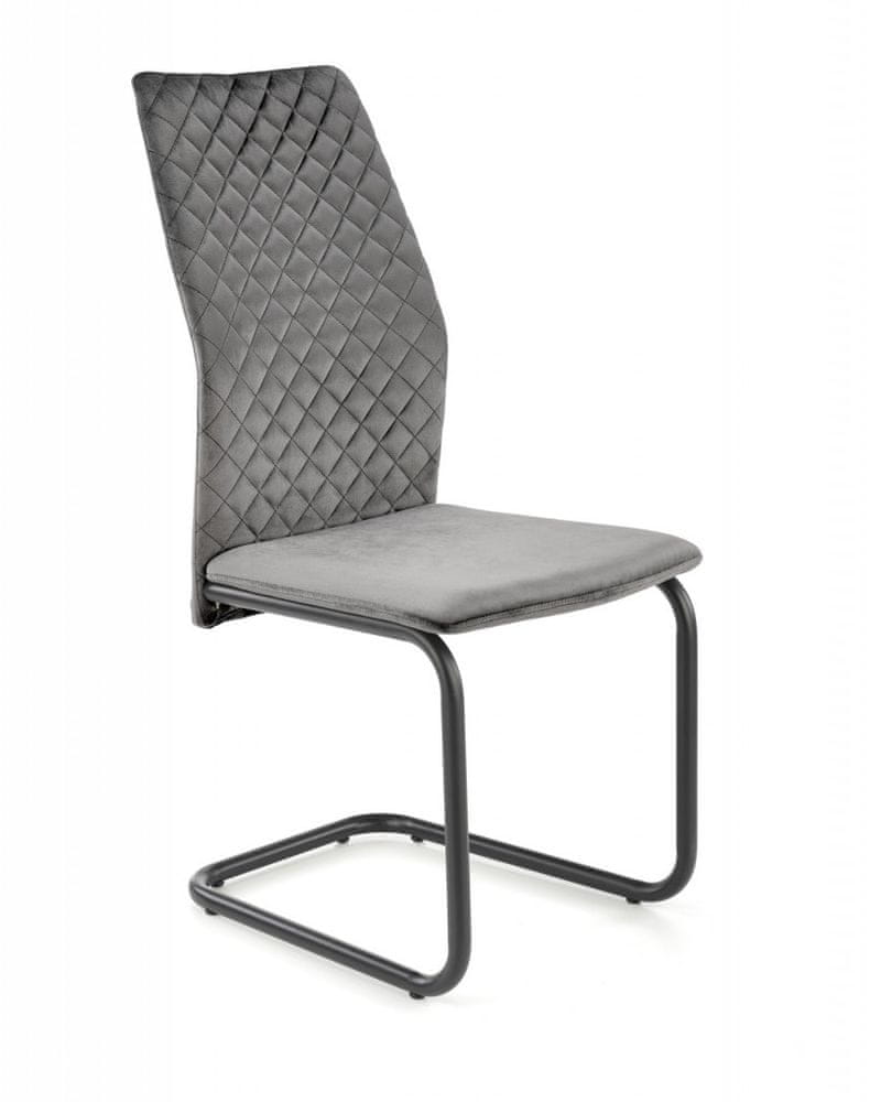 Halmar Kovová stoličky K444, sivá