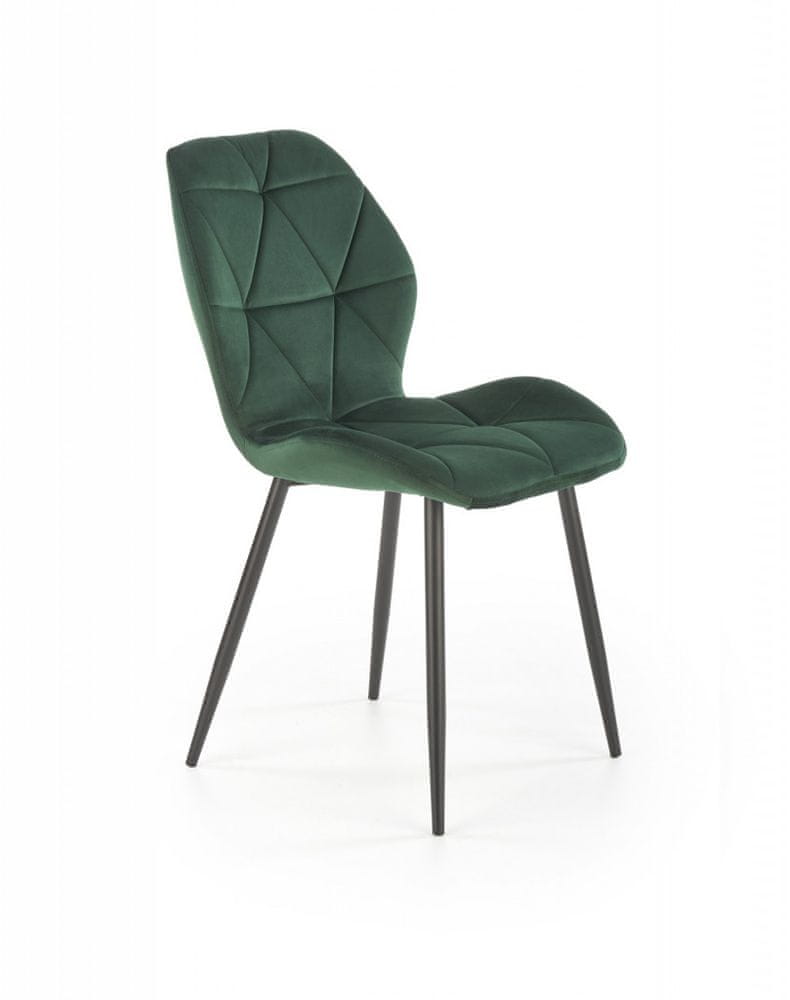 Halmar Kovová stoličky K453, tmavo zelená