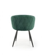 Halmar Kovová stoličky K430, tmavo zelená