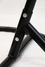 IWHOME Závesné kreslo DIONA so strapcami čierna + stojan ERIS čierna IWH-10190012 + IWH-10260002