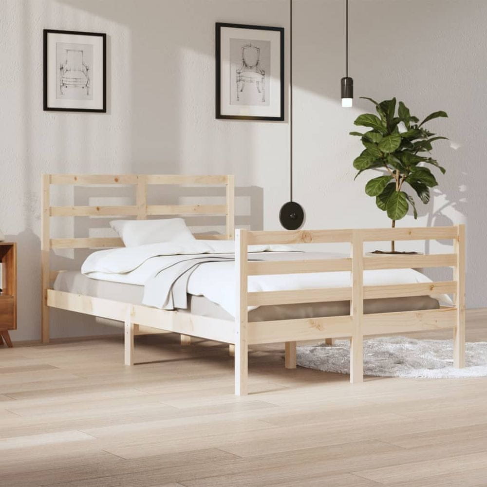 Vidaxl Rám postele, masívne borovicové drevo, 120x200 cm