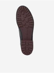 Tommy Hilfiger Čierne dámske kožené členkové topánky na podpätku Tommy Hilfiger 36