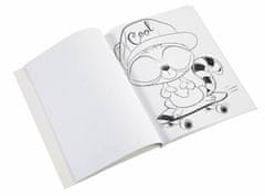 Grafix Omaľovánky Zvířátka s veselými samolepkami 24 listů A4