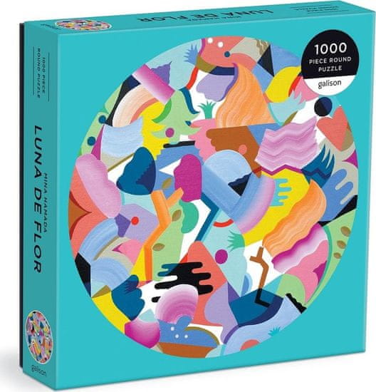 Galison Okrúhle puzzle Mina Hamada: Kvetinový mesiac 1000 dielikov
