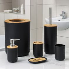 MUVU Sada 6 kúpeľňových doplnkov čierna pre WC