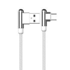Kaku Elbow kábel USB / USB-C 3.2A 1.2m, biely