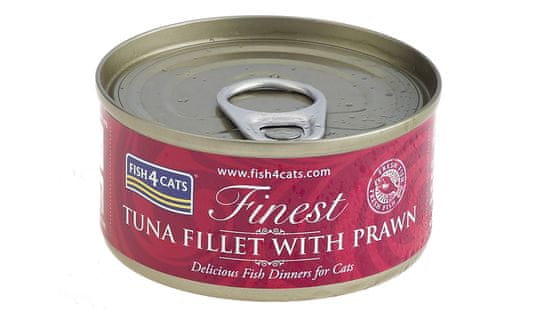 Fish4Cats Konzerva pre mačky Finest tuniak s krevetami 70 g