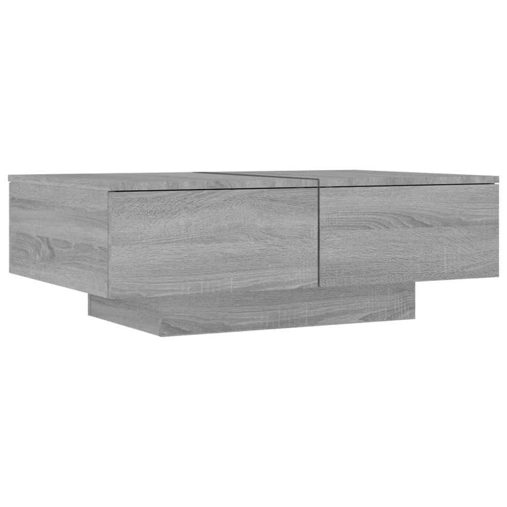 Vidaxl Konferenčný stolík sivý dub sonoma 90x60x31 cm spracované drevo