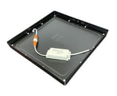 Berge LED panel štvorcový povrchový čierny 30x30x3,5cm - 24W - 1900Lm - neutrálna biela