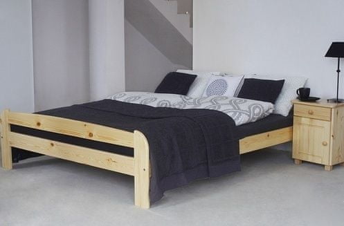 eoshop Drevená posteľ Anne 160x200 + rošt ZADARMO (Farba dreva: Orech)