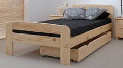 eoshop Drevená posteľ Klaudia 90x200 + rošt ZADARMO (Farba dreva: Dub)