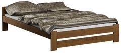 eoshop Drevená posteľ Niwa 140x200 + rošt ZADARMO (Farba dreva: Jelša)