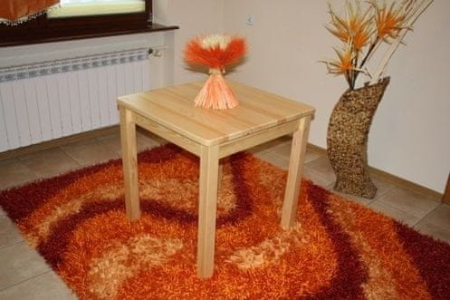 eoshop Jedálenský stôl 70x70 z masívu borovica (Farba dreva: Dub)