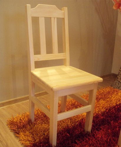 eoshop Jedálenská stolička z masívu borovica (Farba dreva: Orech)