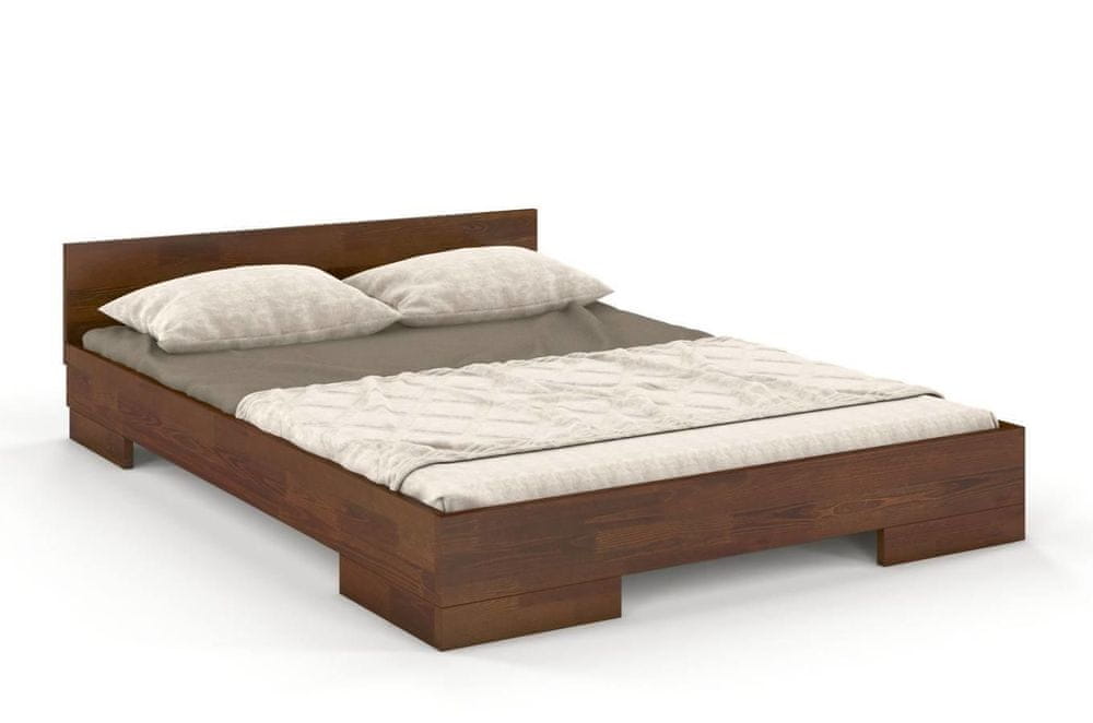 eoshop Drevená posteľ SPECTRUM Long, dlhšia 20cm, borovica (Rozmer: 90x220 cm, Farba: Orech)