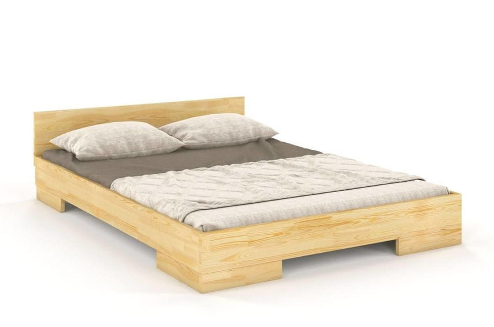 eoshop Drevená posteľ SPECTRUM Long, dlhšia 20cm, borovica (Rozmer: 90x220 cm, Farba: Prírodná)