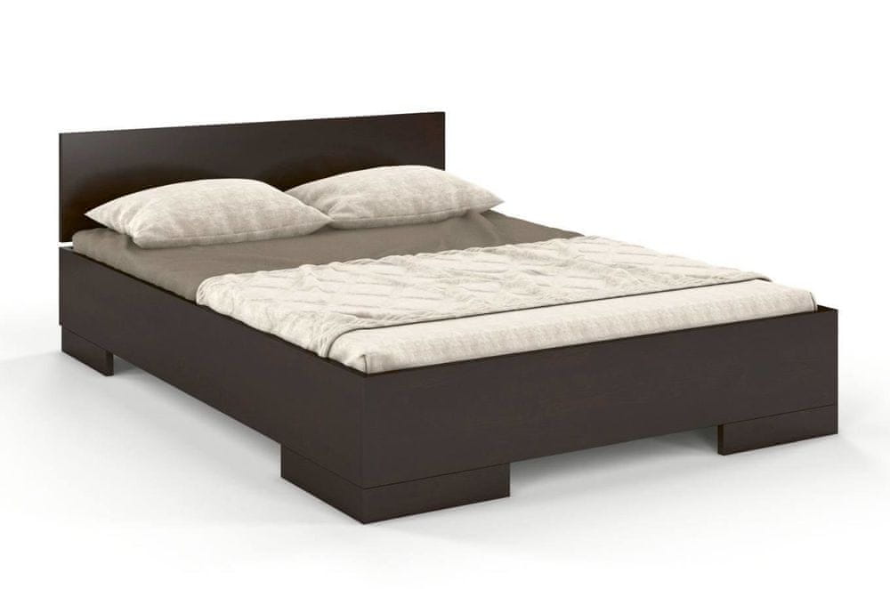 eoshop Drevená posteľ s úložným priestorom SPECTRUM Maxi&ST, borovica (Rozmer: 140x200 cm, Farba: Palisander)