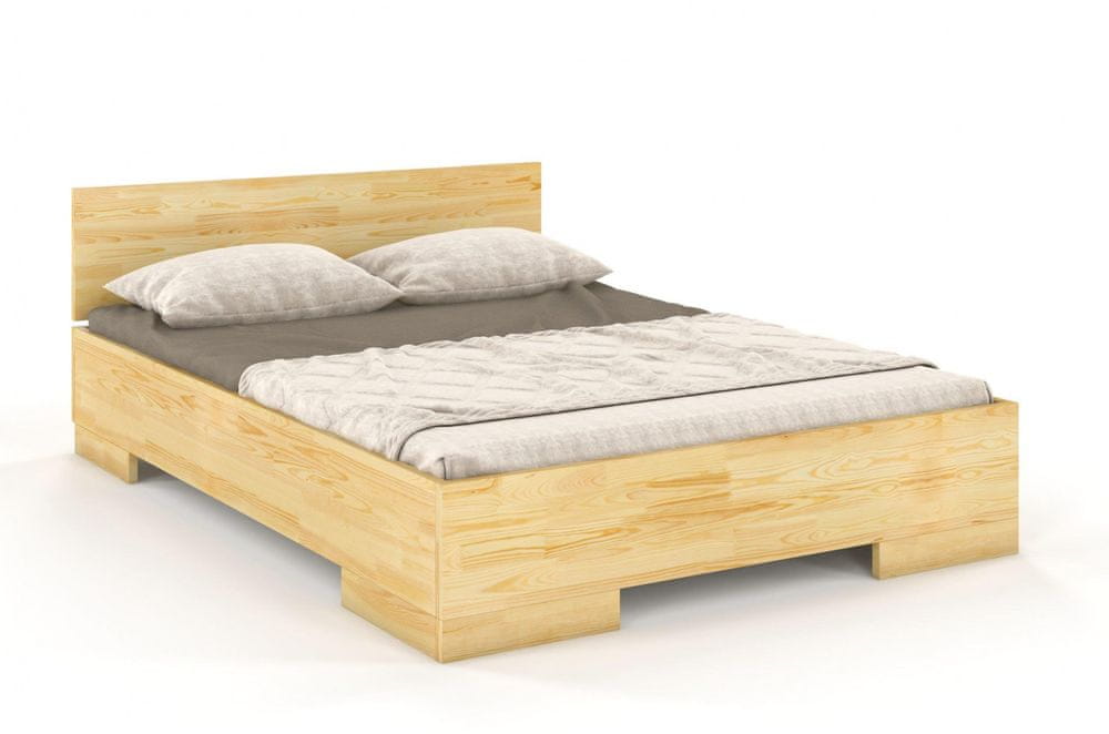 eoshop Drevená posteľ s úložným priestorom SPECTRUM Maxi&ST, borovica (Rozmer: 120x200 cm, Farba: Prírodná)