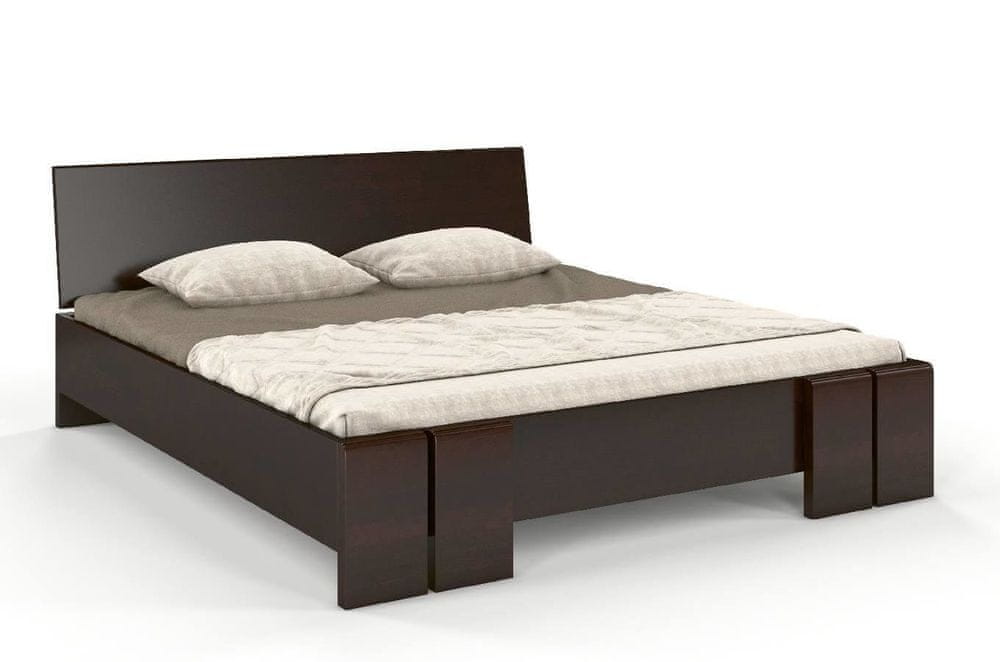 eoshop Drevená posteľ VESTRE Maxi & Long, dlhšia 20cm, borovica (Rozmer: 160x220 cm, Farba: Palisander)