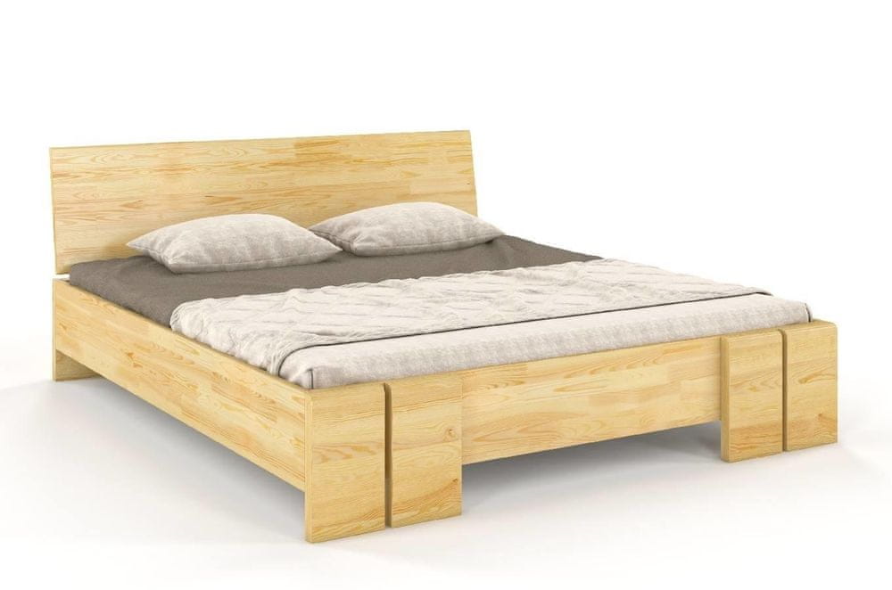 eoshop Drevená posteľ VESTRE Maxi, borovica (Rozmer: 200x200 cm, Farba: Prírodná)