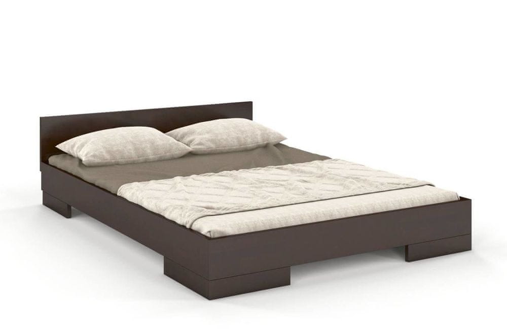 eoshop Drevená posteľ SPECTRUM Long, dlhšia 20cm, buk (Rozmer: 90x220 cm, Farba: Palisander)