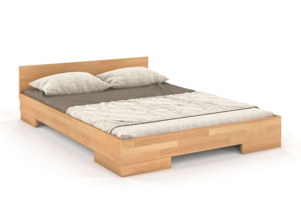 eoshop Drevená posteľ SPECTRUM Long, dlhšia 20cm, buk (Rozmer: 120x220 cm, Farba: Prírodná)