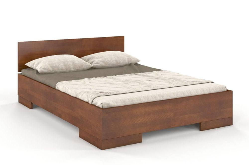 eoshop Drevená posteľ s úložným priestorom SPECTRUM Maxi & ST, buk (Rozmer: 120x200 cm, Farba: Orech)