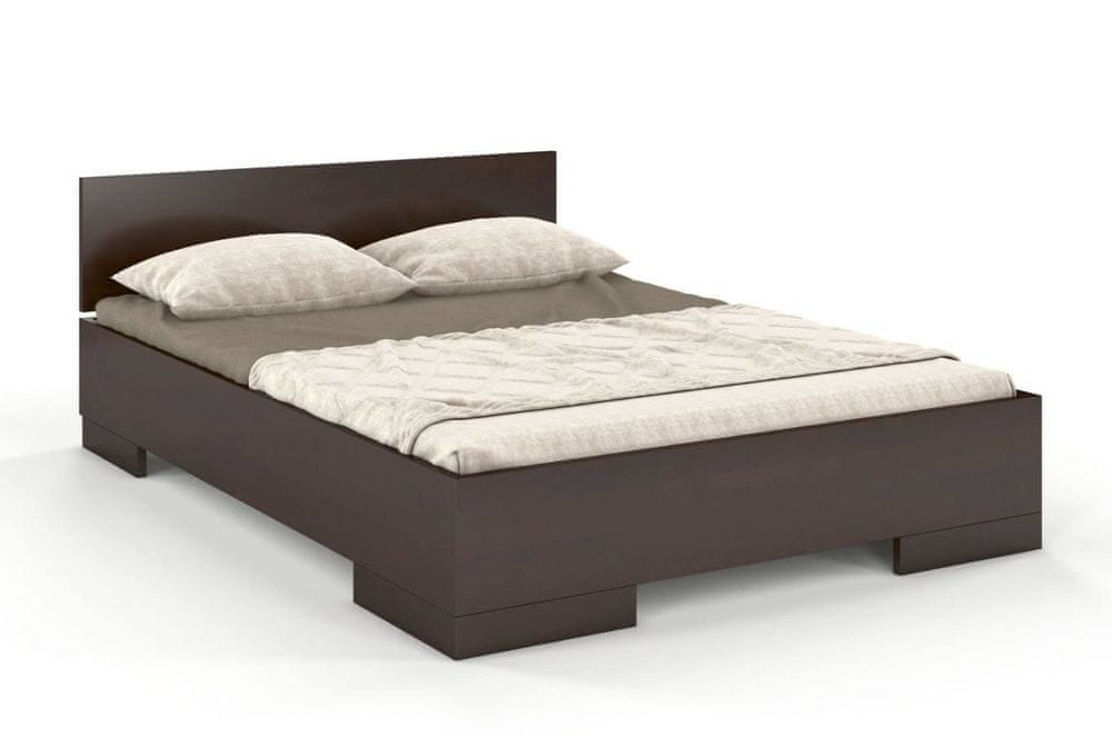 eoshop Drevená posteľ s úložným priestorom SPECTRUM Maxi & Long ST, dlhšia 20cm, buk (Rozmer: 200x220 cm, Farba: Palisander)
