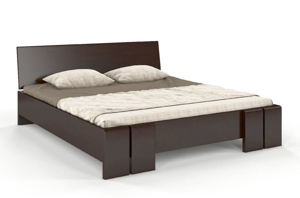 eoshop Drevená posteľ VESTRE Maxi, buk (Rozmer: 140x200 cm, Farba: Palisander)