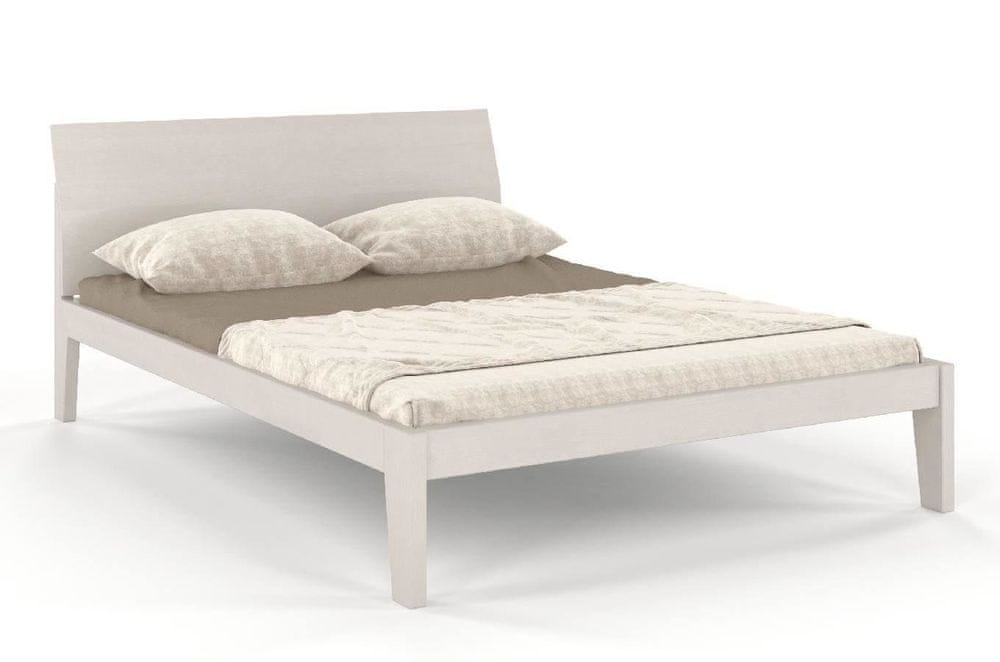 eoshop Drevená posteľ AGAVA, borovica (Rozmer: 200x200 cm, Farba: Biela)