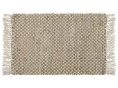 Beliani Jutový koberec 50 x 80 cm béžový ZERDALI