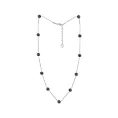 JwL Luxury Pearls Náhrdelník z nežných 11 pravých čiernych perál JL0752