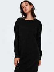 Jacqueline de Yong Dámske šaty JDYMARCO Regular Fit 15259216 Black MELANGE (Veľkosť L)