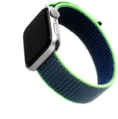 FIXED nylonový řemínek pro Apple Watch, 38/40mm, neonově modrá (FIXNST-436-NEBL)