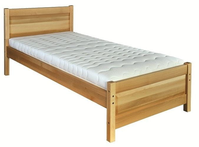 eoshop Drevená posteľ 80x200 buk LK120 (Farba dreva: Gray)