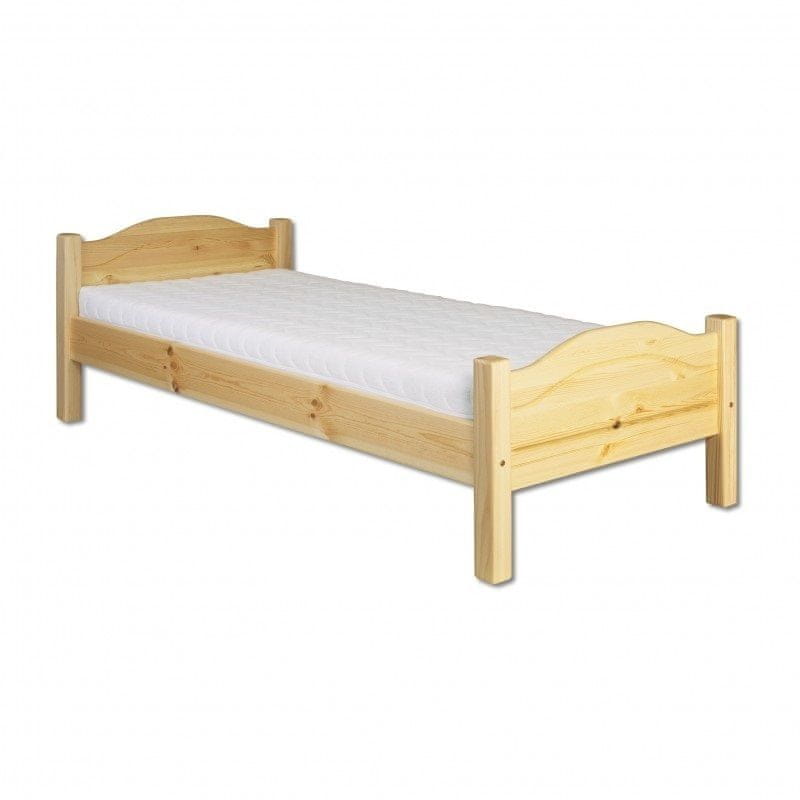 eoshop Drevená posteľ 90x200 LK128 (Farba dreva: Gray)