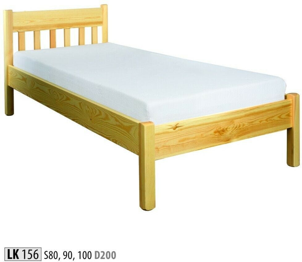 eoshop Drevená posteľ 90x200 LK156 (Farba dreva: Gray)