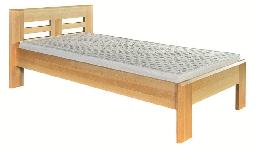 eoshop Drevená posteľ 100x200 buk LK160 (Farba dreva: Rustikal)