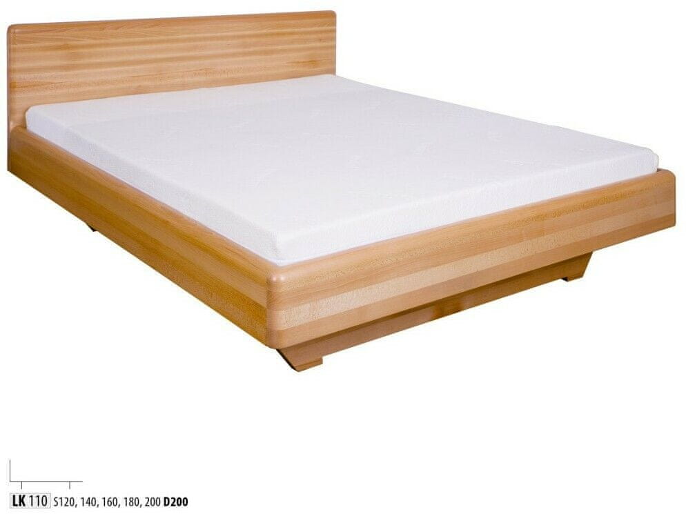 eoshop Drevená posteľ 160x200 buk LK110 (Farba dreva: Buk prírodný)