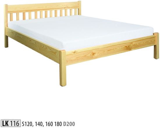 eoshop Drevená posteľ 120x200 LK116 (Farba dreva: Gray)
