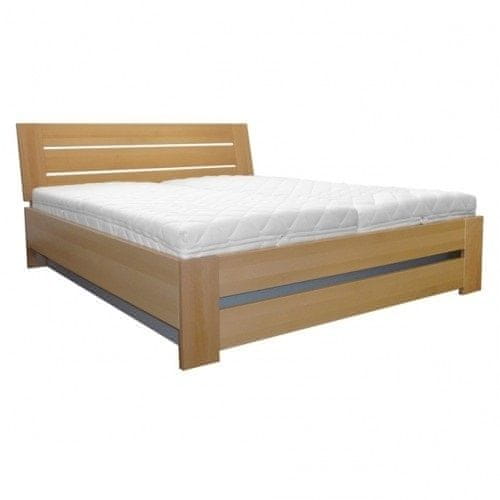 eoshop Drevená posteľ 140x200 buk LK192 BOX (Farba dreva: Buk bielený)