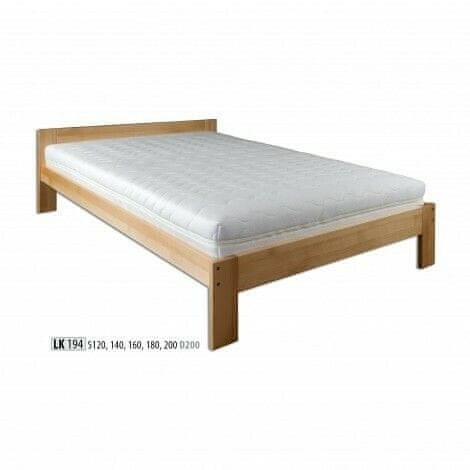 eoshop Drevená posteľ 120x200 buk LK194 (Farba dreva: Buk bielený)
