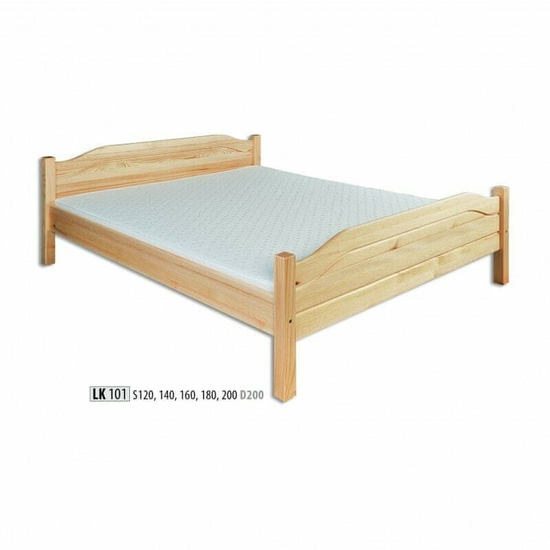eoshop Drevená posteľ 160x200 LK101 (Farba dreva: Gray)