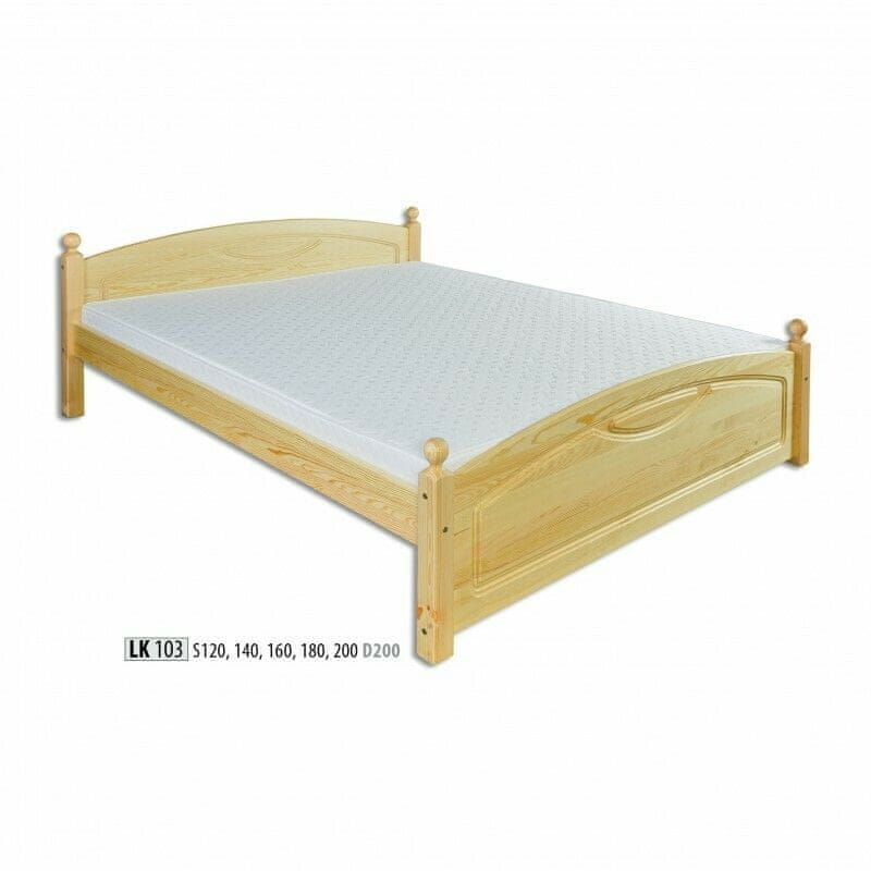 eoshop Drevená posteľ 160x200 LK103 (Farba dreva: Dub)