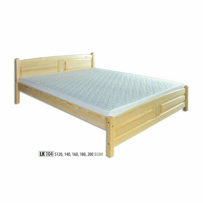 eoshop Drevená posteľ 140x200 LK104 (Farba dreva: Gray)
