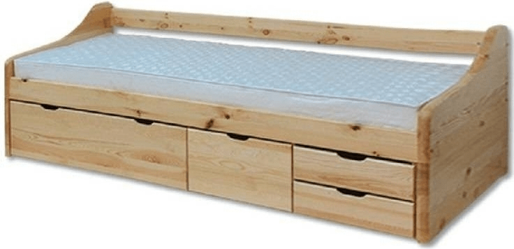 eoshop Drevená posteľ 90x200 LK131 (Farba dreva: Gray)